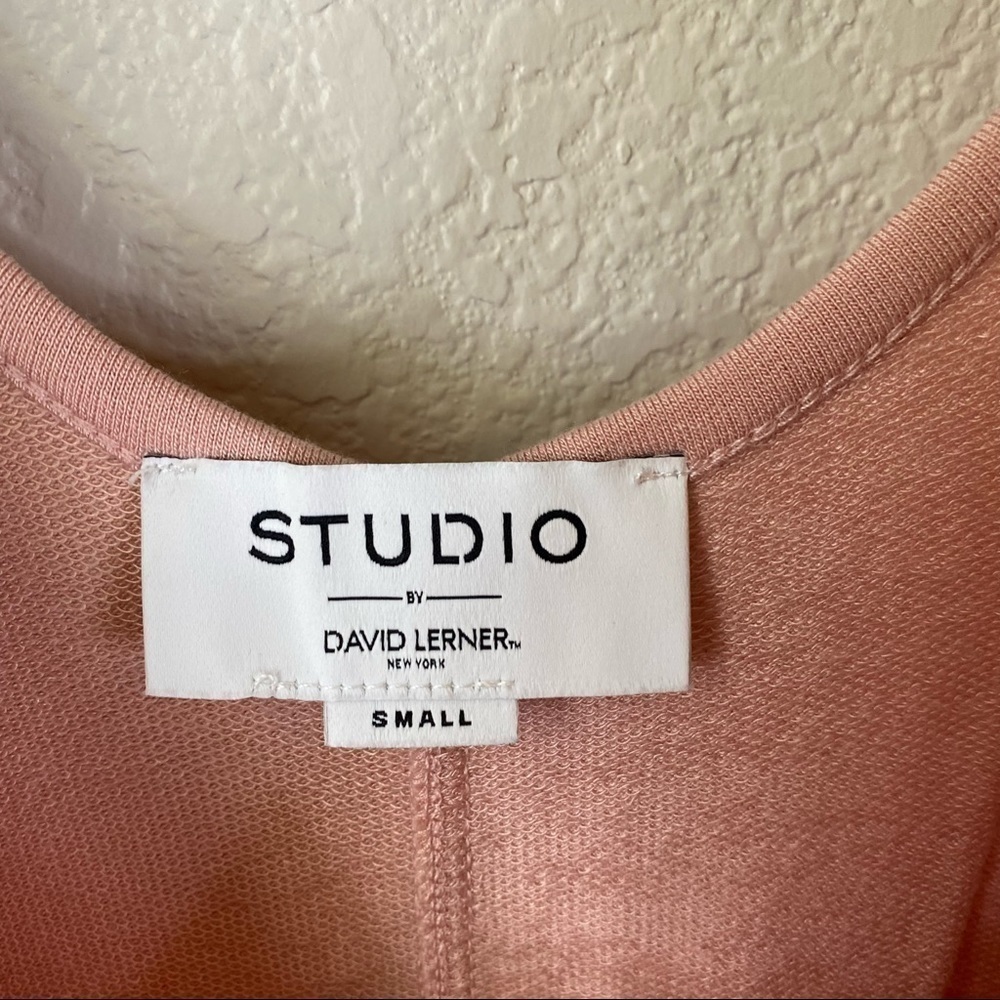 David Lerner x Revolve Pink Tie Waist Metallic Stripe Jumpsuit Size S - Picture 13 of 13